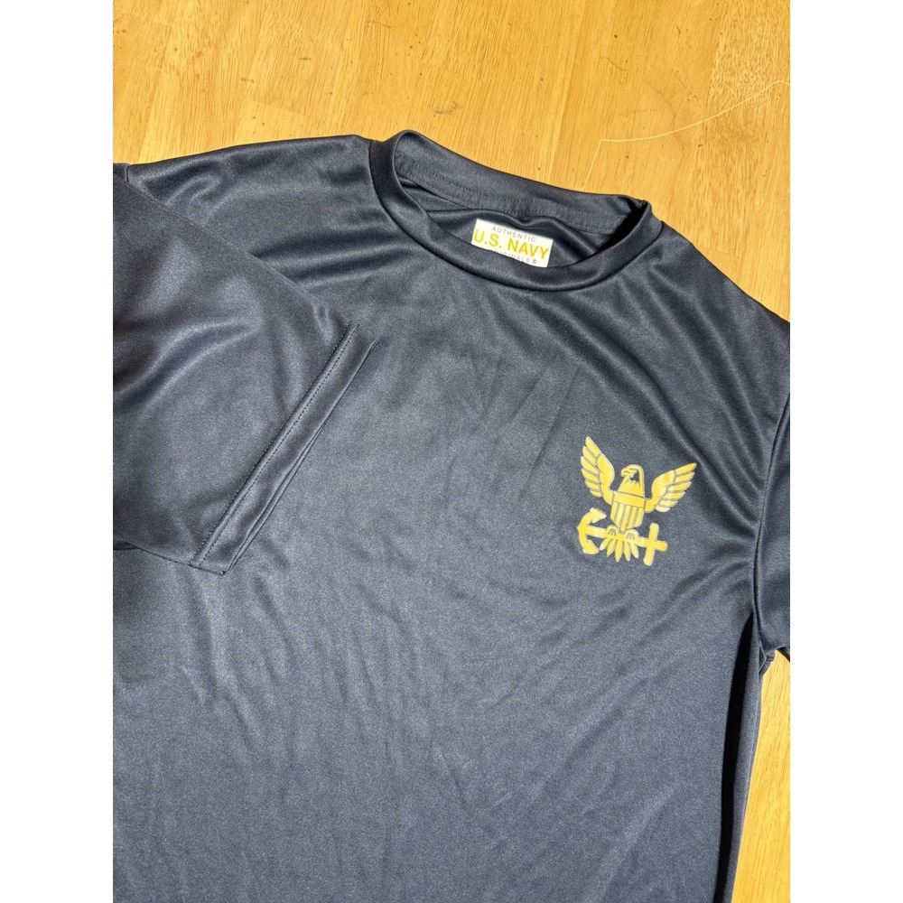 Soffe US Navy PTU Shirt Mens Medium Made USA Forged By The Sea Athletic Tee
